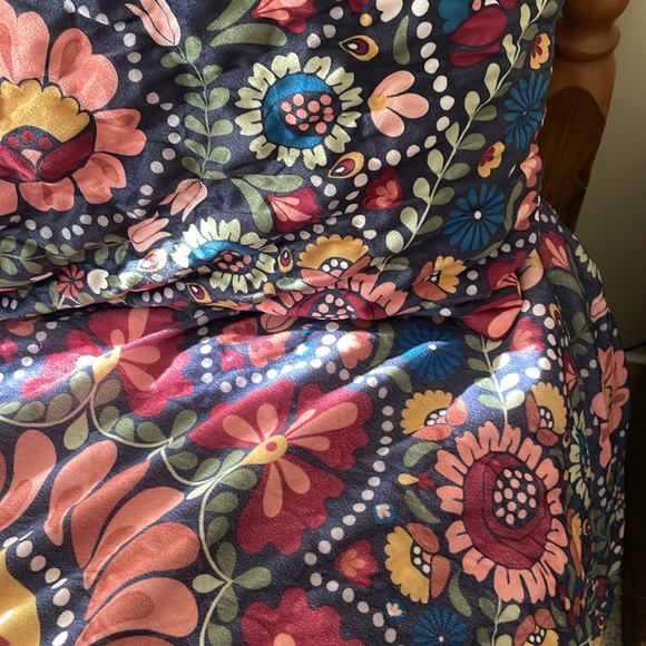Wayfair velvety king sized comforter and king shams floral deco boho 3 piece set - Picture 5 of 8
